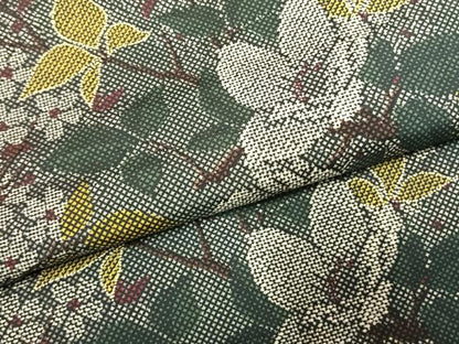平和屋着物●本場染大島紬　枝花文　正絹　逸品　AABK7569fy