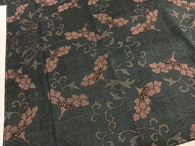平和屋着物●本場大島紬　7マルキ　花唐草文　正絹　逸品　未使用　AABK7579fy