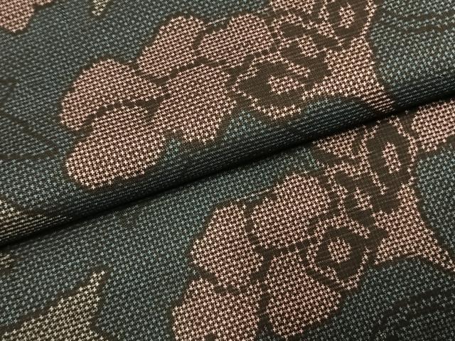 平和屋着物●本場大島紬　7マルキ　花唐草文　正絹　逸品　未使用　AABK7579fy