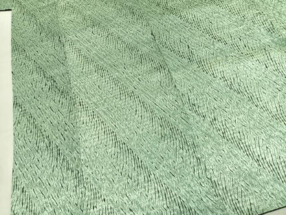 平和屋着物●上質な小紋　杢目絞り　斜縞　正絹　逸品　AABK7581fy