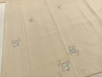 平和屋着物●上質な小紋　紬地　辻が花　正絹　逸品　AABK7584fy