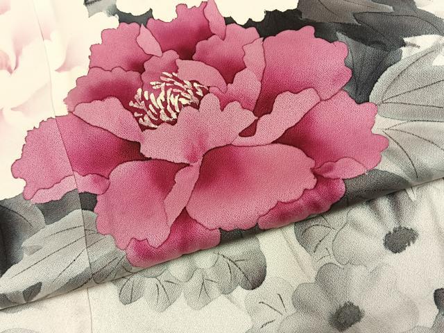 平和屋着物●豪華振袖　手描き　草花文　やまと誂製　正絹　逸品　AABK7587fy