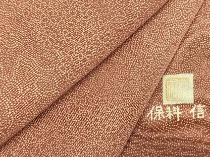 平和屋着物●伝統工芸士　保科信　江戸小紋　草花文　正絹　逸品　AABK7589fy
