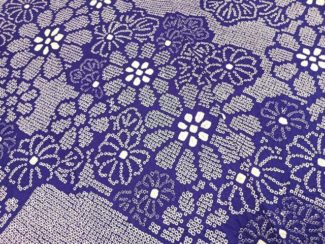 平和屋着物●訪問着　総絞り　舞花文　正絹　逸品　AABK7591fy