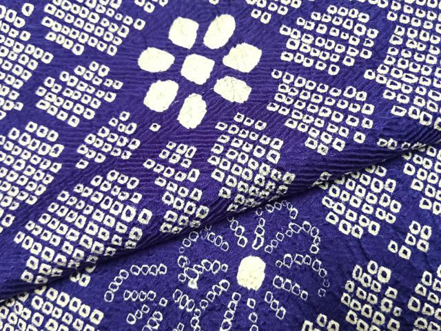 平和屋着物●訪問着　総絞り　舞花文　正絹　逸品　AABK7591fy