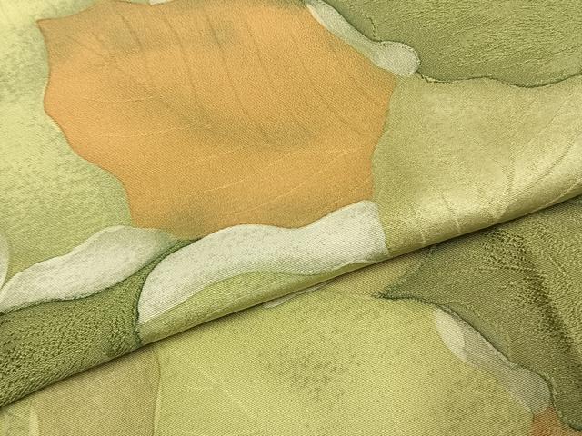 平和屋着物●上質な小紋　地紋起こし　葉尽くし　暈し染め　正絹　逸品　AABK7595fy