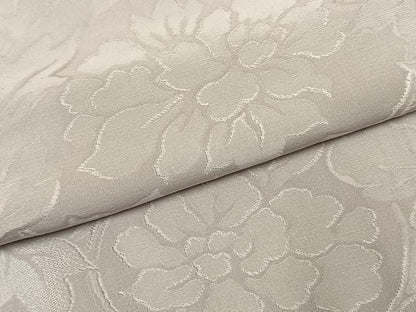 平和屋着物●上質な色無地　花唐草地紋　桜鼠色　正絹　逸品　AABK7597fy