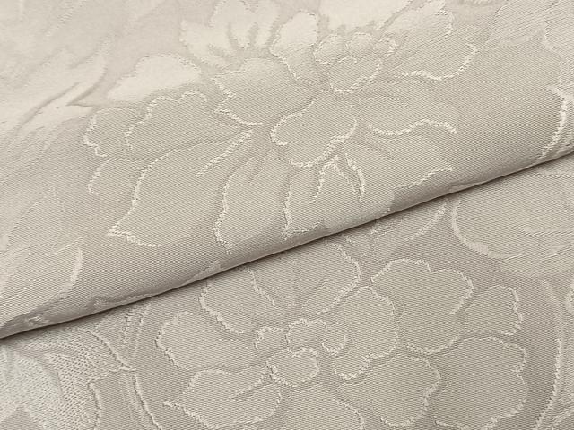 平和屋着物●上質な色無地　花唐草地紋　桜鼠色　正絹　逸品　AABK7597fy