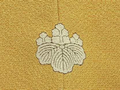 平和屋着物●上質な色無地　花葉色　ロング丈　正絹　逸品　AABK7598fy