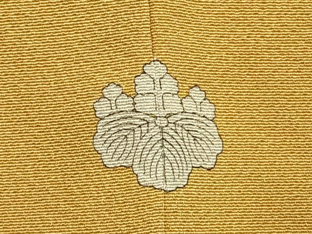 平和屋着物●上質な色無地　花葉色　ロング丈　正絹　逸品　AABK7598fy