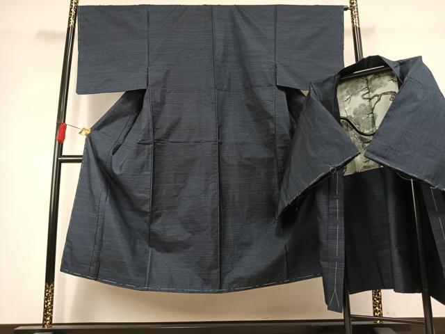 平和屋着物●男性　本場大島紬　アンサンブル　80亀甲　総詰め　正絹　逸品　AABK7603fy