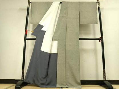平和屋着物●江戸小紋　鮫小紋柄　正絹　逸品　AABK7610fy