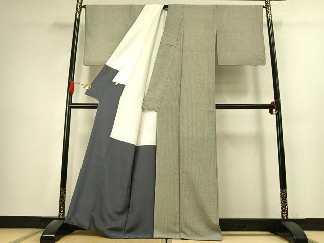 平和屋着物●江戸小紋　鮫小紋柄　正絹　逸品　AABK7610fy