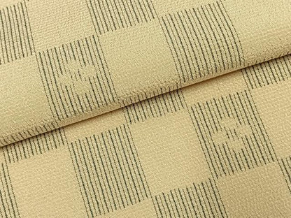 平和屋着物●本塩沢　市松文様　まるやま扱い　正絹　逸品　未使用　AABK7613fy