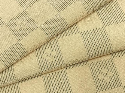 平和屋着物●本塩沢　市松文様　まるやま扱い　正絹　逸品　未使用　AABK7613fy