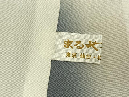 平和屋着物●本塩沢　市松文様　まるやま扱い　正絹　逸品　未使用　AABK7613fy
