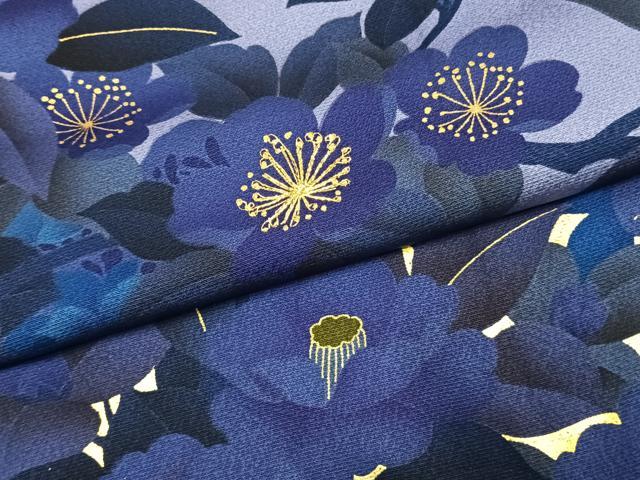 平和屋着物●訪問着　駒刺繍　草花文　暈し染め　金糸　金彩　正絹　逸品　AABK7614fy