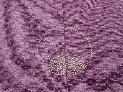 平和屋着物●無地絵羽訪問着 中国三大刺繍 汕頭刺繍 スワトウ刺繍 相良刺繍 総刺繍 吉祥花地紋 古代紫色 正絹 逸品 AABK7616fy