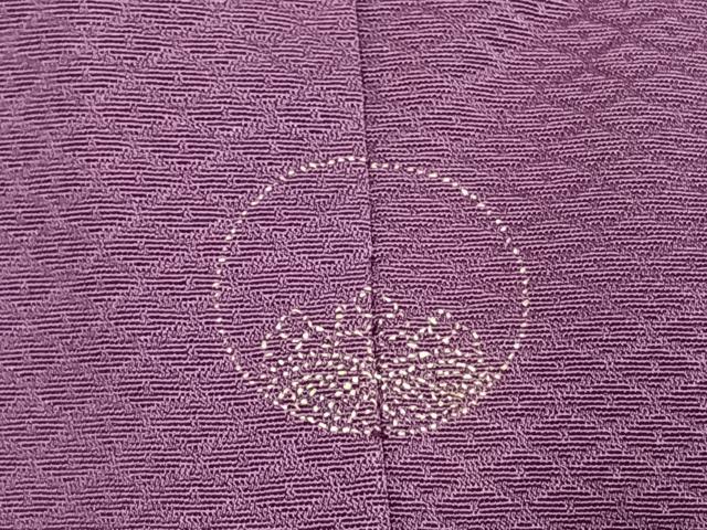 平和屋着物●無地絵羽訪問着 中国三大刺繍 汕頭刺繍 スワトウ刺繍 相良刺繍 総刺繍 吉祥花地紋 古代紫色 正絹 逸品 AABK7616fy