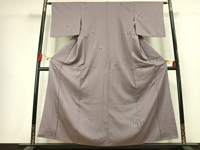 平和屋着物●上質な小紋　つくし　正絹　逸品　AABK7619fy