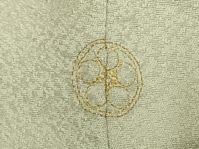 平和屋着物●訪問着　総刺繍　草花文　金糸　正絹　逸品　AABK7621fy