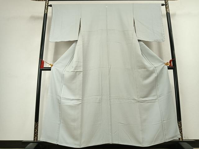 平和屋着物●上質な色無地　紋意匠　卯の花色　正絹　逸品　AABK7626fy