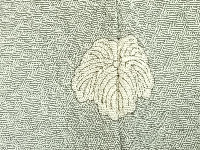 平和屋着物●上質な色無地　紋意匠　卯の花色　正絹　逸品　AABK7626fy