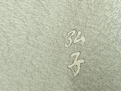 平和屋着物●上質な色無地　紋意匠　卯の花色　正絹　逸品　AABK7626fy