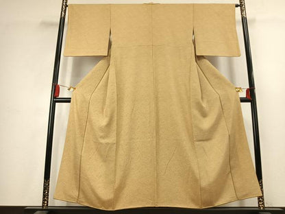 平和屋着物●江戸小紋　扇面文　正絹　逸品　AABK7627fy