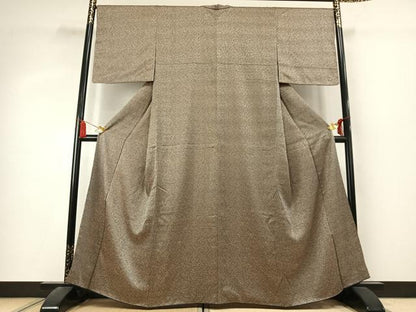 平和屋着物●上質な小紋　幾何学文様　正絹　逸品　未使用　AABK7630fy