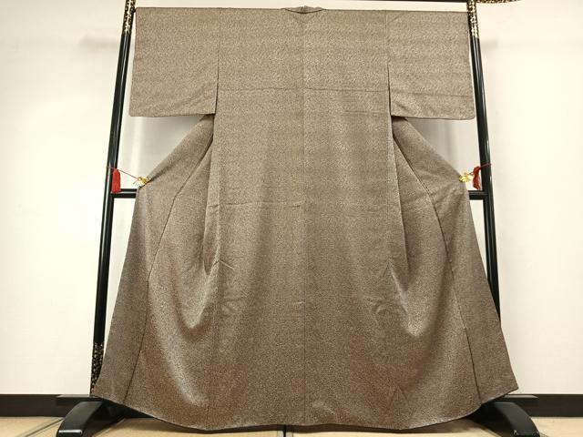 平和屋着物●上質な小紋　幾何学文様　正絹　逸品　未使用　AABK7630fy
