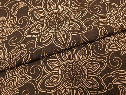 平和屋着物●上質な小紋　型染め　花唐草文　正絹　逸品　AABK7631fy