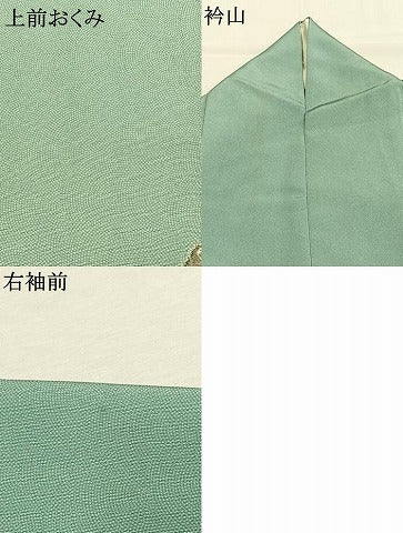 平和屋着物●江戸小紋　訪問着　作家物　総刺繍　辻が花　金銀糸　正絹　逸品　AABK7634fy