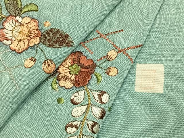 平和屋着物●江戸小紋　訪問着　作家物　総刺繍　辻が花　金銀糸　正絹　逸品　AABK7634fy