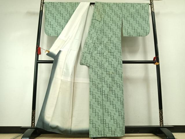 平和屋着物●本場琉球絣　紬　正絹　逸品　AABK7639fy