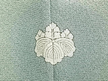平和屋着物●上質な色無地　千草鼠色　正絹　逸品　AABK7644fy