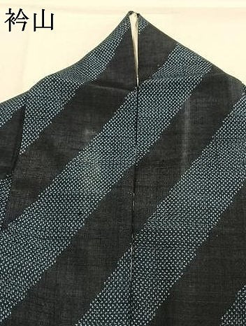 平和屋着物●上質な紬　斜縞　ゑり善扱い　正絹　逸品　AABK7651fy