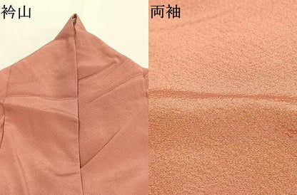 平和屋着物●上質な色無地　薄紅色　正絹　逸品　AABK7653fy