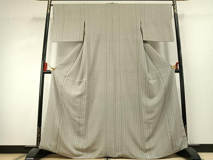 平和屋着物●上質な小紋　抽象文様　正絹　逸品　AABK7661fy