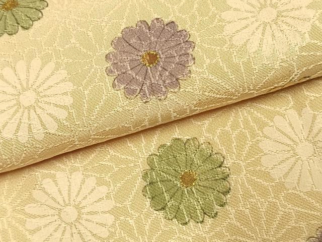 平和屋着物●上質な小紋　地紋起こし　花尽くし　金彩　正絹　逸品　AABK7663fy