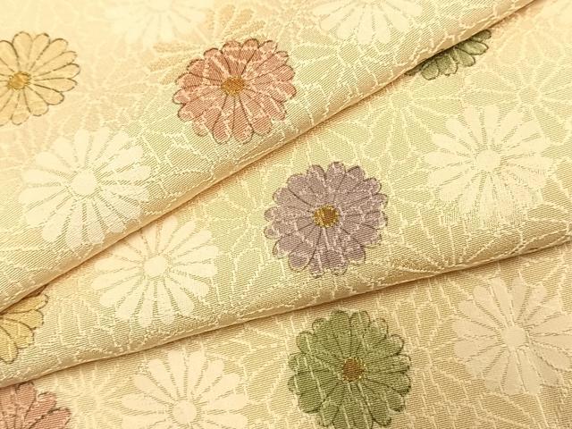 平和屋着物●上質な小紋　地紋起こし　花尽くし　金彩　正絹　逸品　AABK7663fy