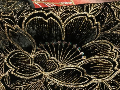 平和屋着物●訪問着　総刺繍　駒刺繍　草花文　暈し染め　金銀糸　ベロア　やまと誂製　正絹　逸品　AABK7665fy