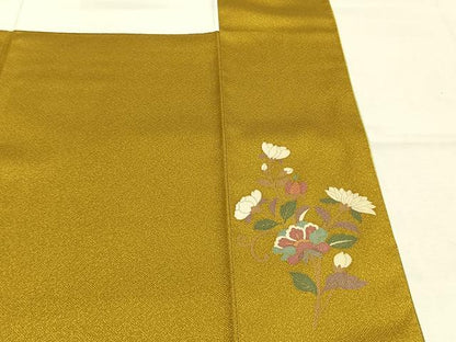 平和屋着物●訪問着　枝花文　暈し染め　金彩　正絹　逸品　AABK7666fy