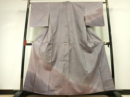 平和屋着物●本場染大島紬　訪問着　絞り　霞文　正絹　逸品　AABK7668fy