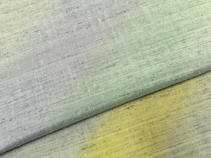 平和屋着物●菅原工房　菅原結作　漢方染紬　斜縞　正絹　逸品　AABK7671fy