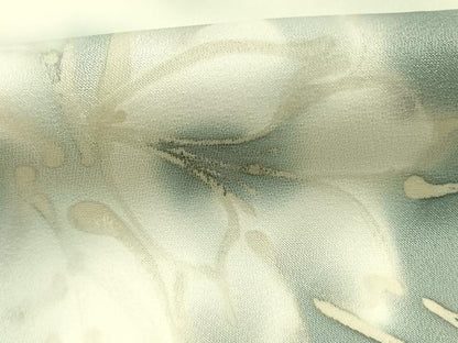 平和屋着物●上質な小紋　草花文　暈し染め　正絹　逸品　未使用　AABK7673fy