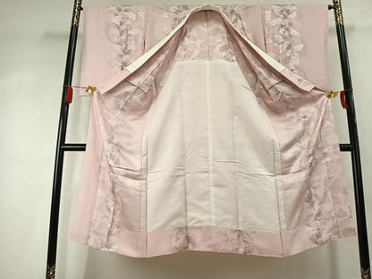 平和屋着物●長襦袢　無双仕立て　草花文　暈し染め　やまと誂製　正絹　逸品　AABK7675fy