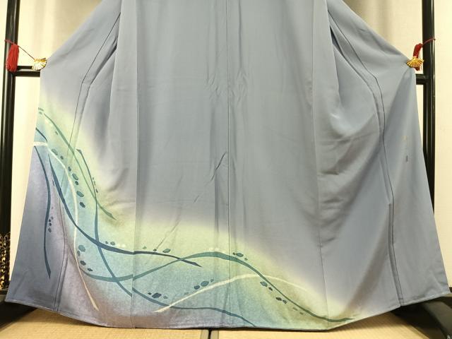 平和屋着物●上田耕三　訪問着　抽象文様　暈し染め　正絹　逸品　未使用　AABK7679fy