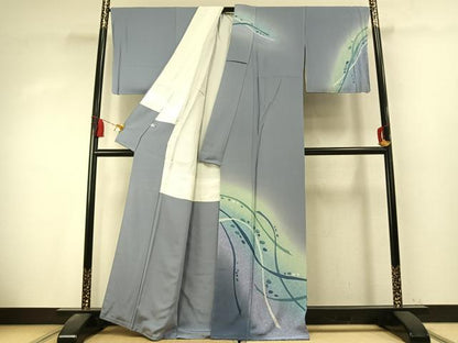 平和屋着物●上田耕三　訪問着　抽象文様　暈し染め　正絹　逸品　未使用　AABK7679fy