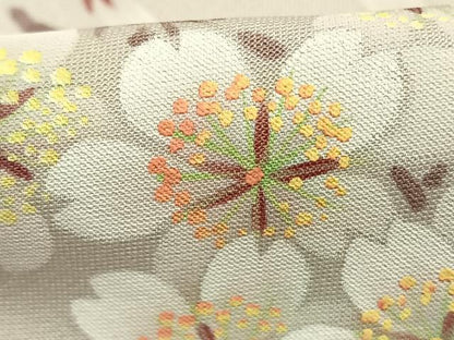 平和屋着物●夢工芸　染の新井　訪問着　恋瀬工房　手描き　枝桜文　暈し染め　金彩　保証書・反端付き　正絹　逸品　AABK7680fy